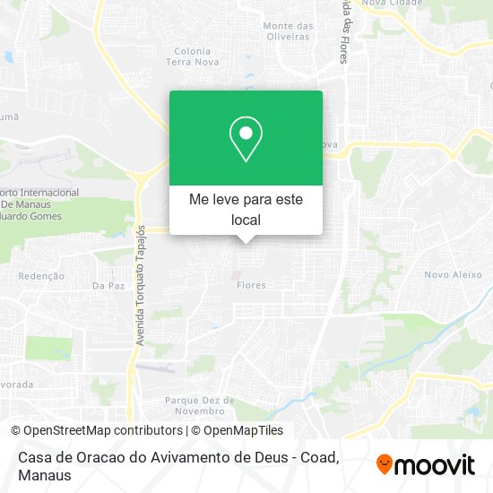 Casa de Oracao do Avivamento de Deus - Coad mapa