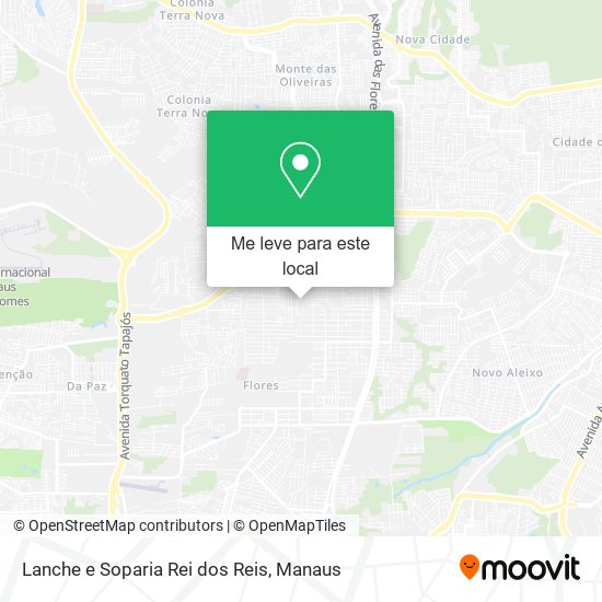 Lanche e Soparia Rei dos Reis mapa