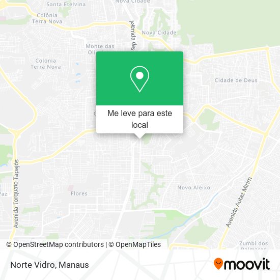 Norte Vidro mapa