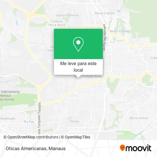 Oticas Americanas mapa