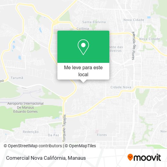Comercial Nova Califórnia mapa