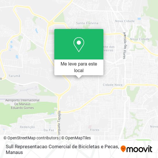 Sull Representacao Comercial de Bicicletas e Pecas mapa