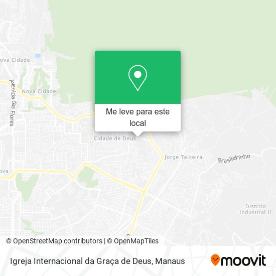 Igreja Internacional da Graça de Deus mapa