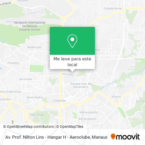 Av. Prof. Nilton Lins - Hangar H - Aeroclube mapa