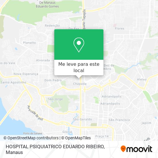HOSPITAL PSIQUIATRICO EDUARDO RIBEIRO mapa
