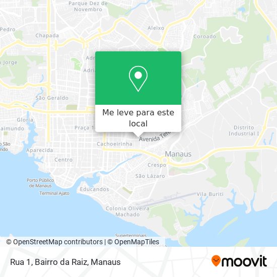 Rua 1, Bairro da Raiz mapa