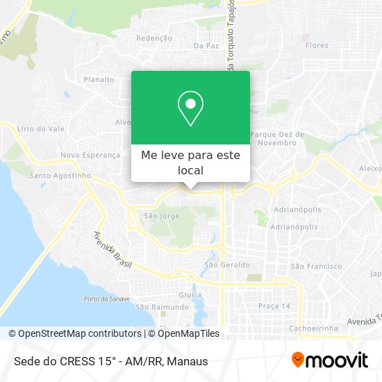 Sede do CRESS 15° - AM/RR mapa