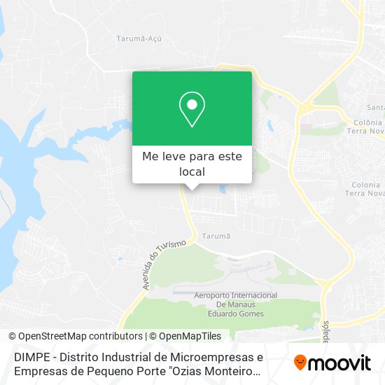 DIMPE - Distrito Industrial de Microempresas e Empresas de Pequeno Porte "Ozias Monteiro Rodrigues" mapa