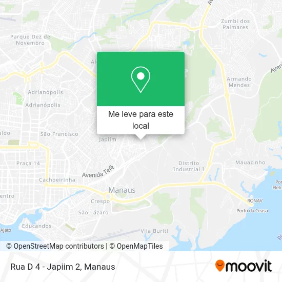 Rua D 4 - Japiim 2 mapa