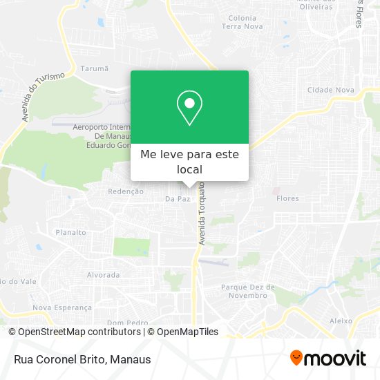 Rua Coronel Brito mapa