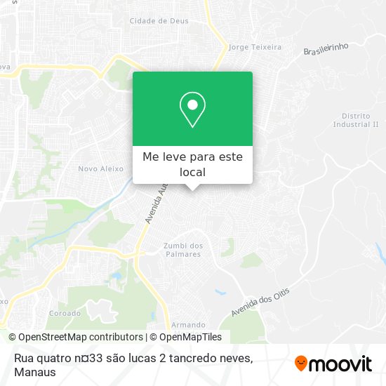 Rua quatro n¤33 são lucas 2 tancredo neves mapa