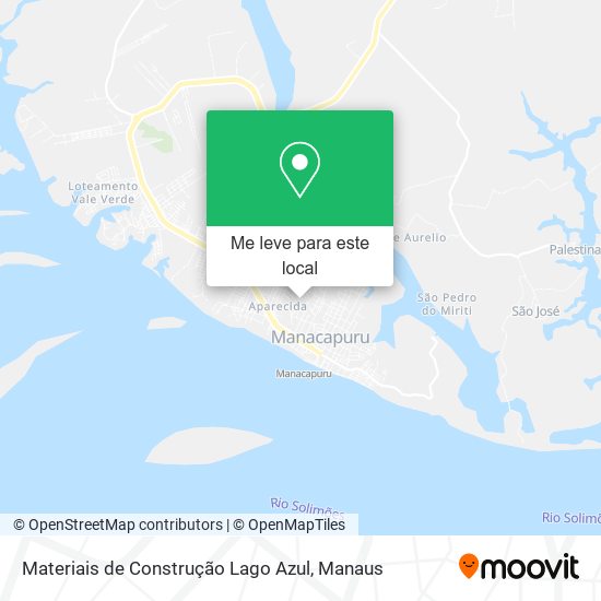Materiais de Construção Lago Azul mapa