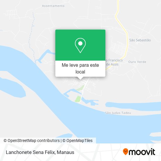 Lanchonete Sena Félix mapa