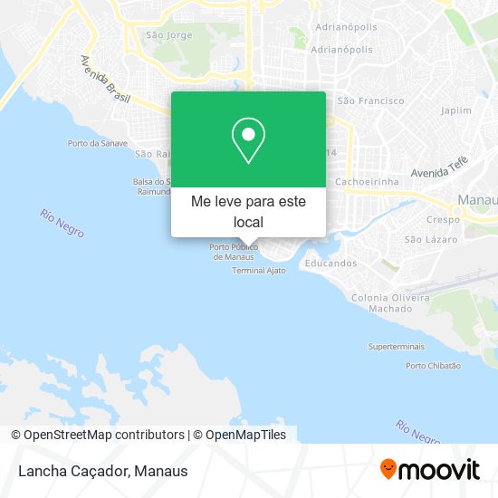 Lancha Caçador mapa