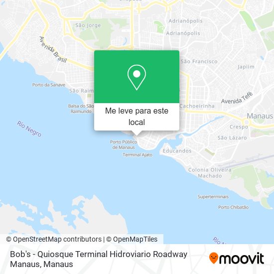 Bob's - Quiosque Terminal Hidroviario Roadway Manaus mapa