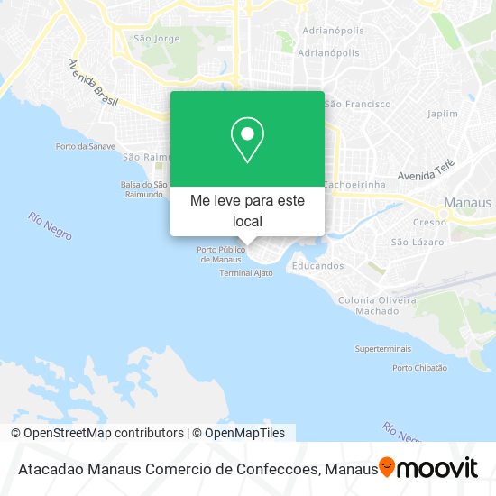 Atacadao Manaus Comercio de Confeccoes mapa