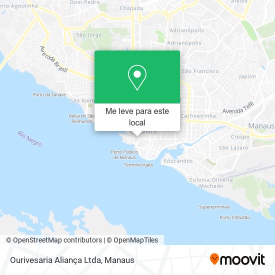 Ourivesaria Aliança Ltda mapa