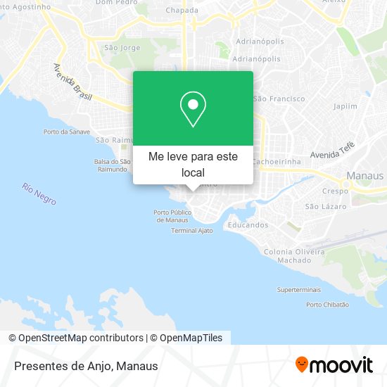 Presentes de Anjo mapa