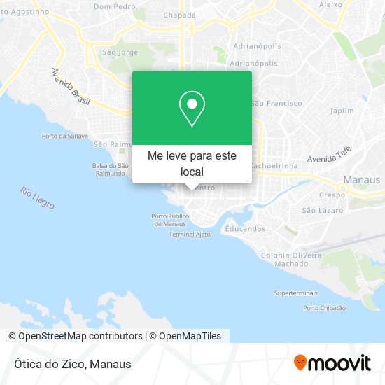 Ótica do Zico mapa