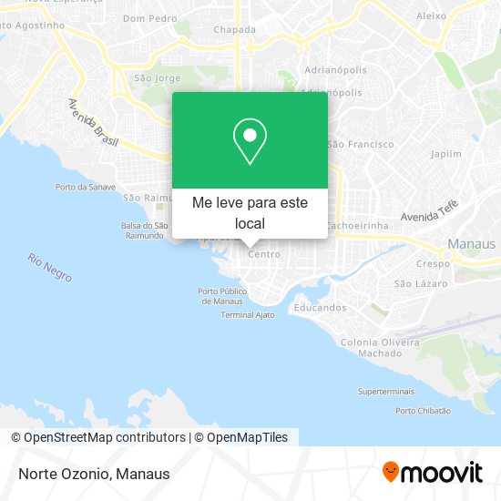 Norte Ozonio mapa