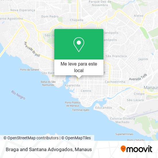 Braga and Santana Advogados mapa