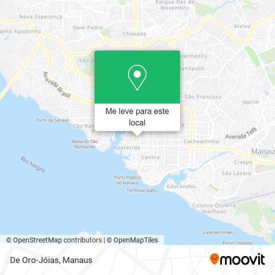 De Oro-Jóias mapa