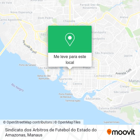 Sindicato dos Arbitros de Futebol do Estado do Amazonas mapa
