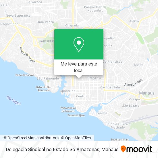 Delegacia Sindical no Estado So Amazonas mapa