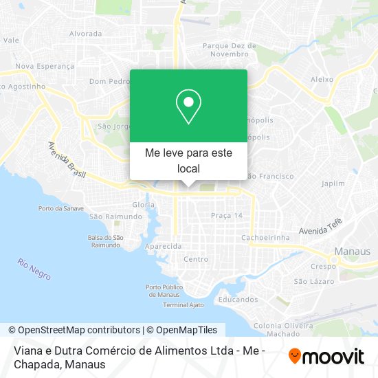 Viana e Dutra Comércio de Alimentos Ltda - Me - Chapada mapa