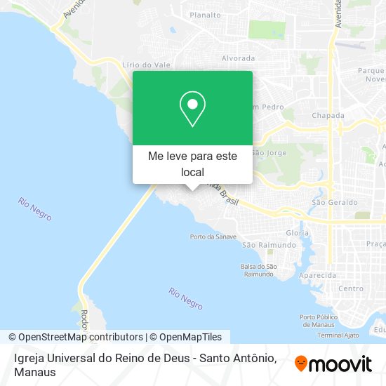 Igreja Universal do Reino de Deus - Santo Antônio mapa