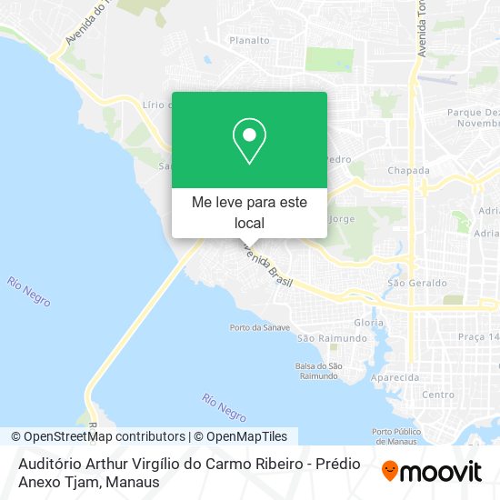 Auditório Arthur Virgílio do Carmo Ribeiro - Prédio Anexo Tjam mapa