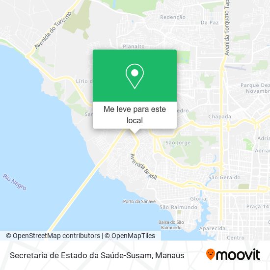 Secretaria de Estado da Saúde-Susam mapa