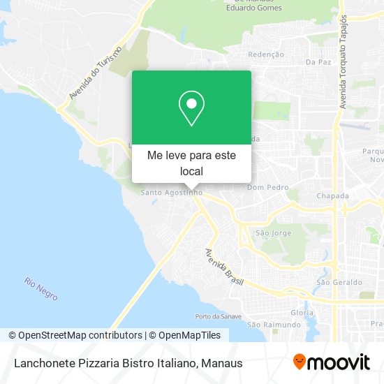 Lanchonete Pizzaria Bistro Italiano mapa