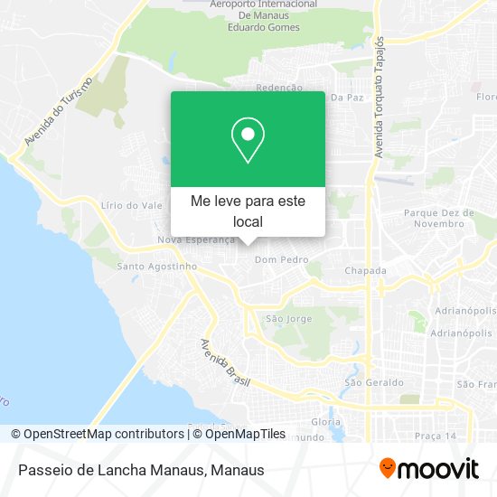 Passeio de Lancha Manaus mapa