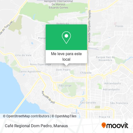 Café Regional Dom Pedro mapa