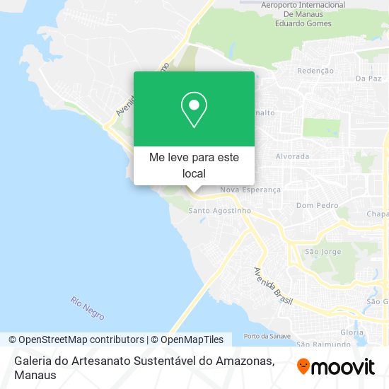 Galeria do Artesanato Sustentável do Amazonas mapa
