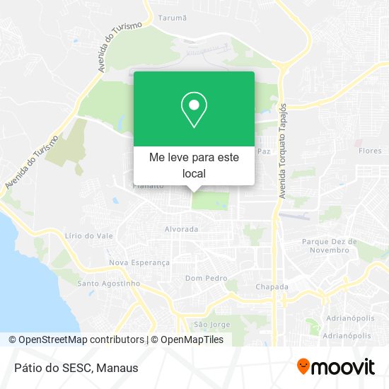 Pátio do SESC mapa