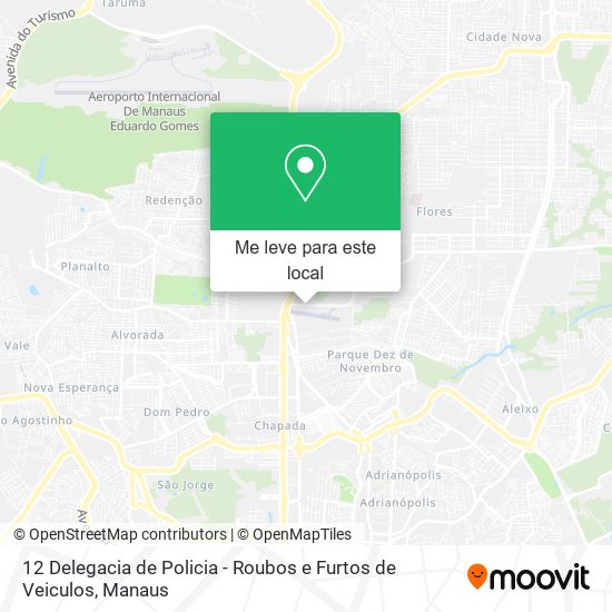 12 Delegacia de Policia - Roubos e Furtos de Veiculos mapa
