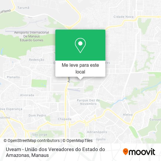 Uveam - União dos Vereadores do Estado do Amazonas mapa