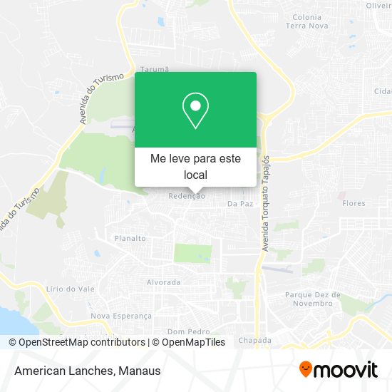 American Lanches mapa
