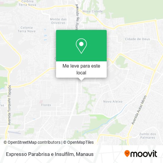 Expresso Parabrisa e Insulfilm mapa