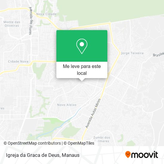 Igreja da Graca de Deus mapa