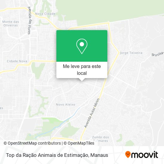 Top da Ração Animais de Estimação mapa