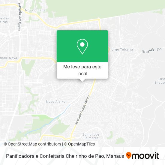 Panificadora e Confeitaria Cheirinho de Pao mapa