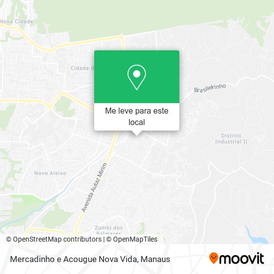 Mercadinho e Acougue Nova Vida mapa