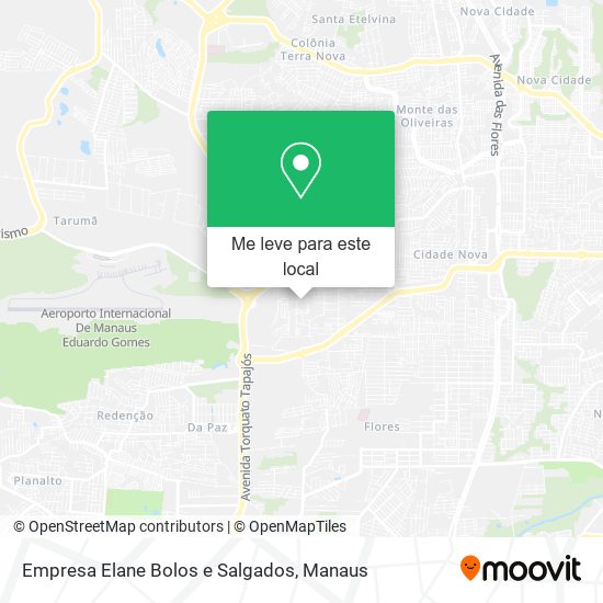 Empresa Elane Bolos e Salgados mapa