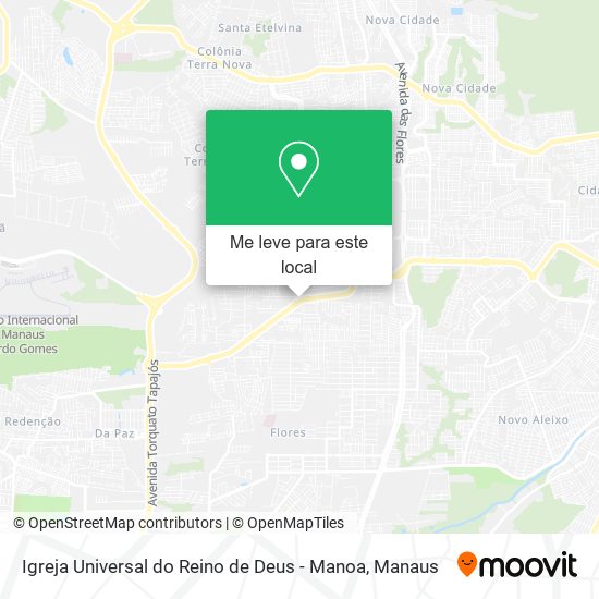 Igreja Universal do Reino de Deus - Manoa mapa