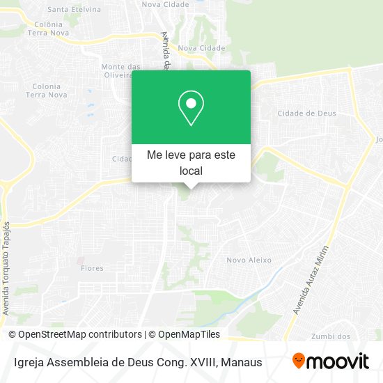 Igreja Assembleia de Deus Cong. XVIII mapa