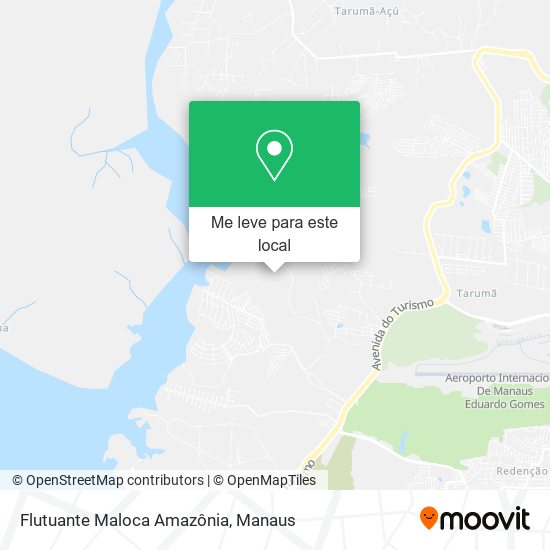 Flutuante Maloca Amazônia mapa