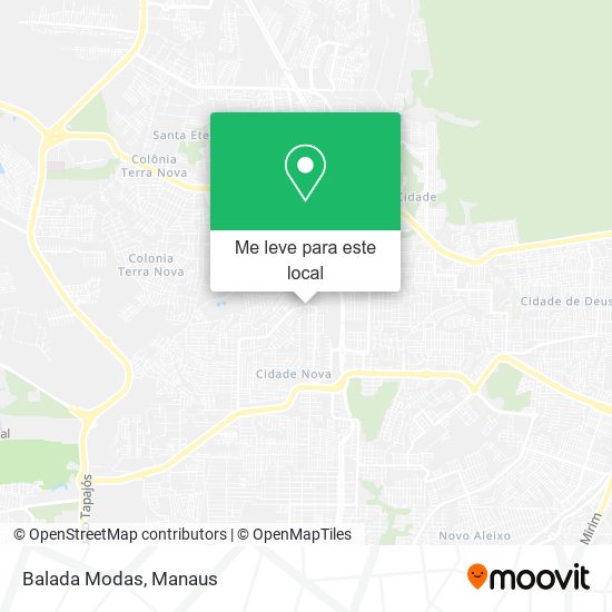 Balada Modas mapa